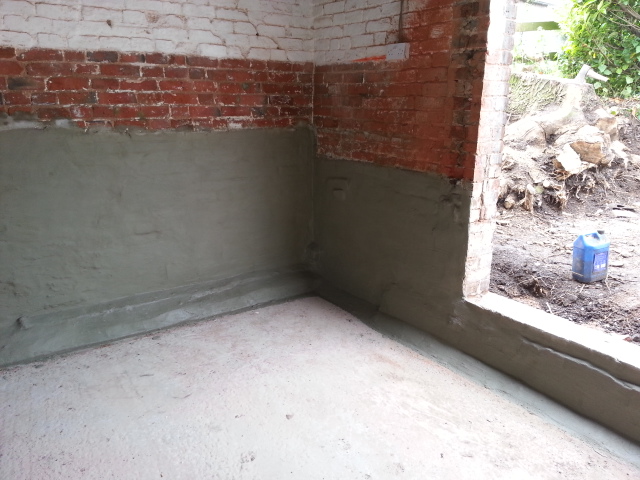 Tanking Project carried out at The Old Barn in Sudbry